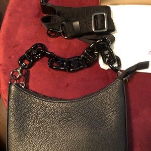 Christian Louboutin Handbag - NWT - Guaranteed Authentic-black leather-2 straps